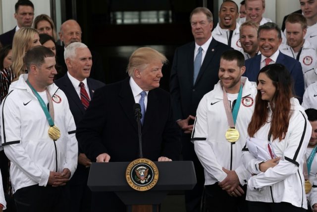 Trump welcomes US Olympics team to White House, several no-shows