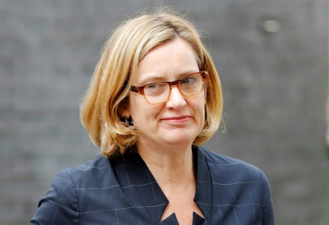 Britain's interior minister Amber Rudd resigns