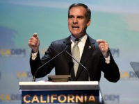 Democrats 2020 Mayors Eric Garcetti In this Saturday, Feb. 24, 2018, file photo, Los Angeles Mayor Eric Garcetti speaks at the 2018 California Democrats State Convention in San Diego. Garcetti, like other Democratic mayors considering the presidential race in 2020, is hoping to show party activists that his experience running a city can preview success on the national scene. He planned to make his debut in Iowa on April 13, talking to union carpenters, seeing representatives from the Asian, Latino and LBGTQ communities and headlining a county party dinner. (AP Photo/Denis Poroy, File) Eric Garcetti