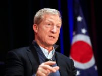 Democrats Impeachment Tom Steyer In this March 16, 2018, file photo, political activist Tom Steyer speaks during an event in Cincinnati. Steyer is spending millions of his own money on a campaign arguing to remove President Donald Trump from office, but the effort isn’t necessarily reflected across the rest of the Democratic Party and the progressive left. House Democratic leader Nancy Pelosi says her caucus and its candidates are focused more on economic issues ahead of the November midterm elections. Other Democrats say Congress has to wait for the conclusions of special counsel Robert Mueller.(AP Photo/John Minchillo, File) The Associated Press