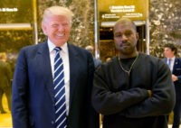 Trump Kanye Donald Trump, Kanye West In this Dec. 13, 2016, file photo, then President elect Donald Trump and Kanye West pose for a picture in the lobby of Trump Tower in New York. Trump is tweeting his thanks to rap superstar Kanye West for his recent online support. Trump wrote, “Thank you Kanye, very cool!” in response to the tweets from West, who called the president “my brother.” West tweeted a number of times Wednesday expressing his admiration for Trump, saying they both share “dragon energy.” The rap star also posted a photo of himself wearing Trump’s campaign “Make America Great Again” hat. (AP Photo/Seth Wenig, File) Donald Trump, Kanye West
