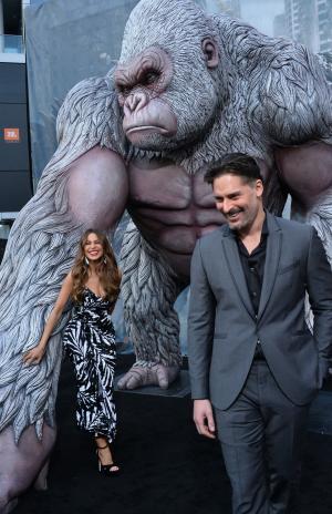 Sofia Vergara supports Joe Manganiello at 'Rampage' premiere