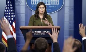 Watch: Sarah Sanders gives White House briefing