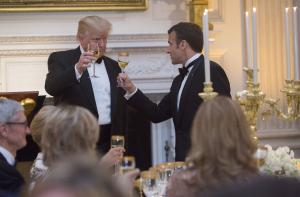 Trump holds first state dinner with France's Macron
