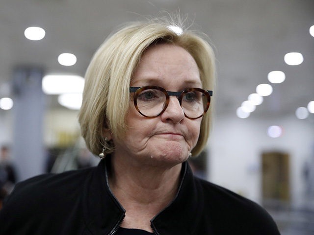 Sen. Claire McCaskill, D-Mo., turns away after speaking with a reporter, as she leaves after a vote on Gina Haspel to be CIA director, on Capitol Hill, Thursday, May 17, 2018 in Washington. The Senate confirmed Haspel as the first female director of the CIA following a difficult nomination process …