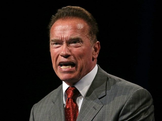 Arnold Schwarzenegger speaks at the 2013 Financial Education Summit at the Melbourne Conve