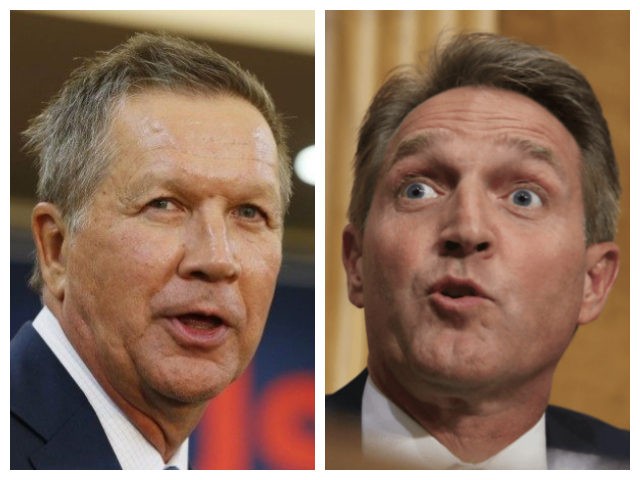 Collage of John Kasich and Jeff Flake
