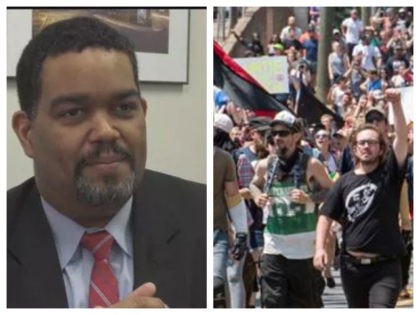 Collage of Charlottesville, Virginia, city manager and Charlottesville deadly rally