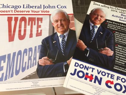 Anti-John Cox mailers (Joel Pollak / Breitbart News)