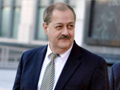 In this Nov. 24, 2015, file photo, former Massey Energy CEO Don Blankenship walks out of t