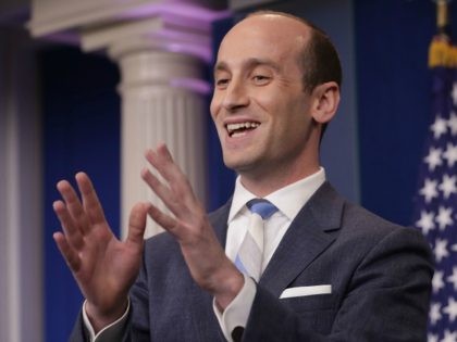 Senior Advisor to the President for Policy Stephen Miller talks to reporters about President Donald Trump's support for creating a 'merit-based immigration system' in the James Brady Press Briefing Room at the White House August 2, 2017 in Washington, DC.