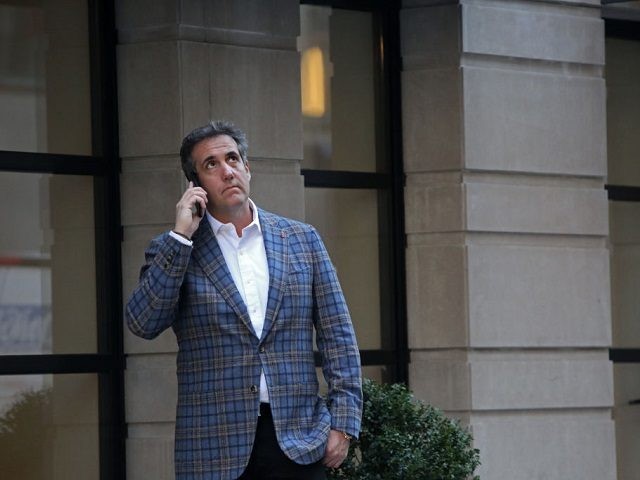 NEW YORK, NY - APRIL 13: Michael Cohen, President Donald Trump's attorney, takes a phone c