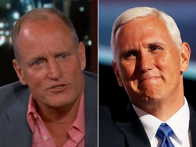 Woody Harrelson and Mike Pence