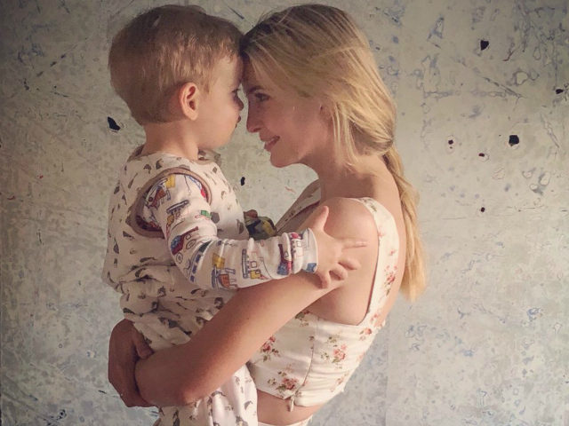 Ivanka Trump tweeted a photograph of herself holding her son.