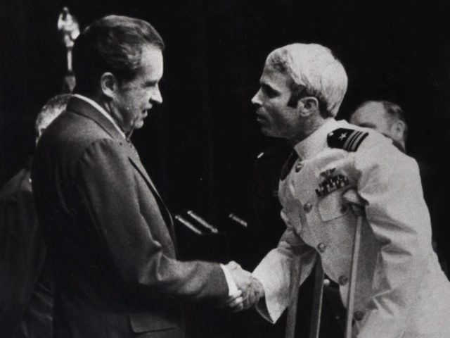 John McCain meeting Nixon (Harvey Georges / Associated Press)