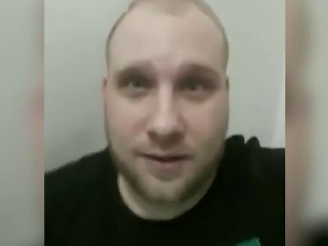 Joshua Holt of Utah is seen in Venezuela's Helicoide prison in an image made from video po