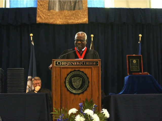 U.S. Supreme Court Justice Clarence Thomas urged graduates at Christendom College to hold