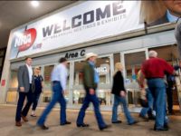 Attendees enter the National Rifle Association Annual Meeting on Friday, May 4, 2018, at the Kay Bailey Hutchison Convention Center in Dallas. (AP Photo/Jeffrey McWhorter)