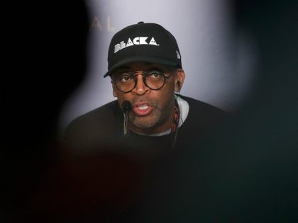 Spike Lee speaks at the press conference for 'Blackkklansman' during the 71st annual Cannes Film Festival at Palais des Festivals on May 15, 2018 in Cannes, France. (Photo by Sebastien Nogier/EPA Pool/Getty Images)