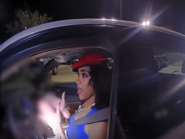 Screenshot from bodycam footage of the arrest of Sherita Dixon Cole who claimed to have be