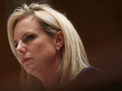 WASHINGTON, DC - MAY 08: Homeland Security Secretary Kirstjen Nielsen testifies before the Senate Appropriations Committee May 8, 2018 in Washington, DC. Nielsen testified on the Homeland Security Department's fiscal year 2019 funding request. (Photo by Win McNamee/Getty Images)