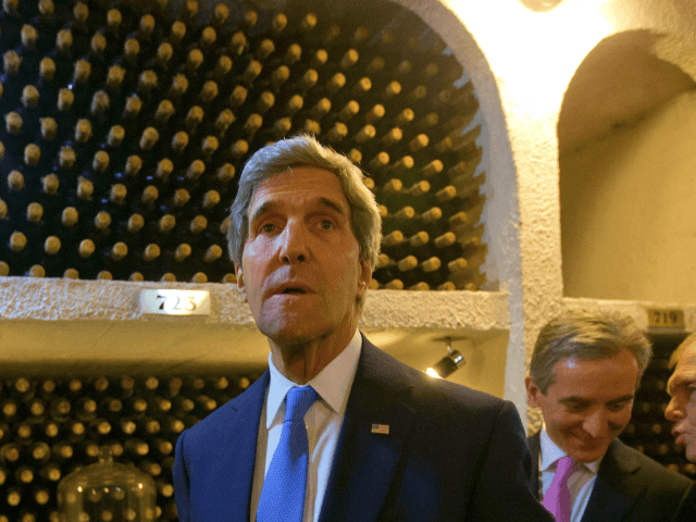 Secretary of State John Kerry tours the Cricova Winery and cellars of its wine collection