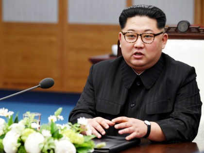 Kim Jong Un, North Korea's leader, attends the inter-Korean summit at the Peace House in the village of Panmunjom in the Demilitarized Zone (DMZ) in Paju, South Korea, on Friday, April 27, 2018. Kim and Moon agreed Friday to finally end a seven-decade war this year, and pursue the complete …