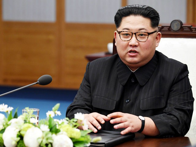 Kim Jong Un, North Korea's leader, attends the inter-Korean summit at the Peace House in t