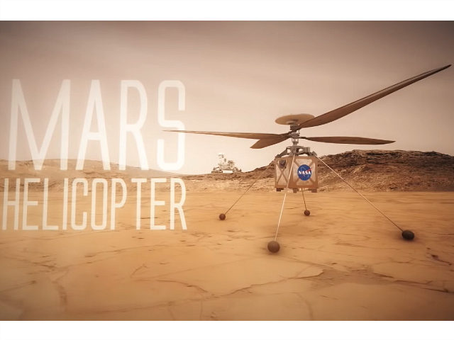 NASA Sending Tiny Helicopter to Fly over Mars in 2021