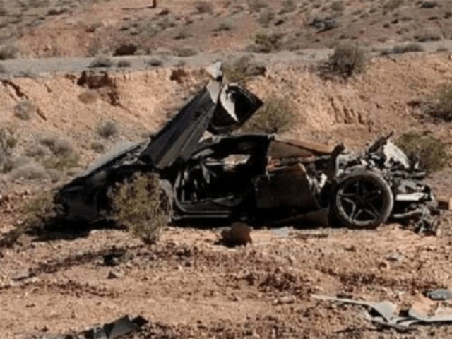 Nevada police find wrecked $300,000 McLaren supercar in the desert, but no one with it