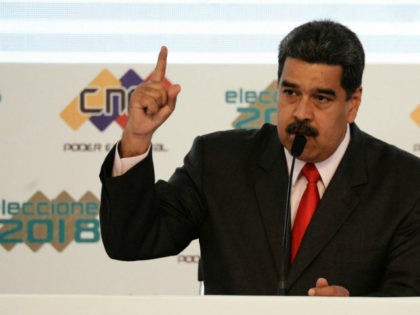 Venezuelan President Nicolas Maduro speaks at the National Electoral Council (CNE) headqua