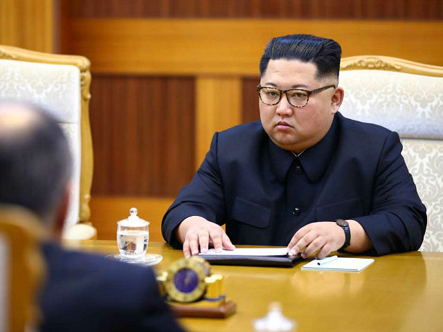 PYONGYANG, NORTH KOREA - MAY 31, 2018: North Korea's Supreme Leader Kim Jong-un during a m