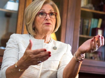 UNITED STATES - OCTOBER 03: Rep. Diane Black, R-Tenn., chairman of the House Budget Committee, is interviewed in her Longworth Building office on October 3, 2017. (Photo By Tom Williams/CQ Roll Call)