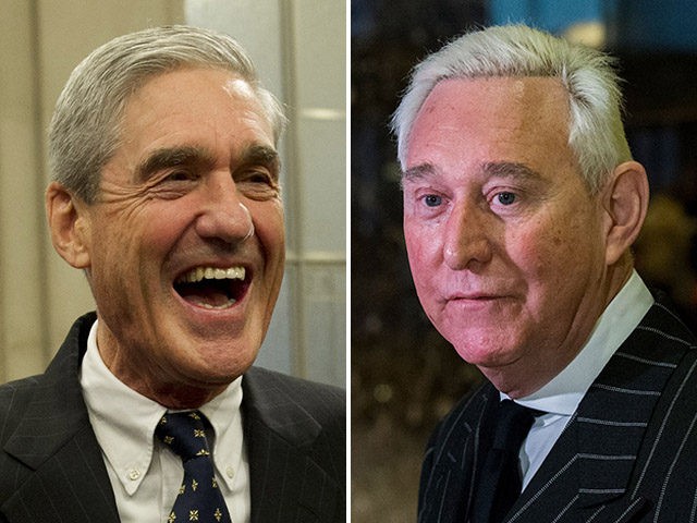 Special Counsel Robert Mueller and Roger Stone.