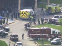 santa-fe-hs-shooting-AP In this image taken from video emergency personnel and law enforcement officers respond to a high school near Houston after an active shooter was reported on campus, Friday, May 18, 2018, in Santa Fe, Texas. The Santa Fe school district issued an alert Friday morning saying Santa Fe High School …