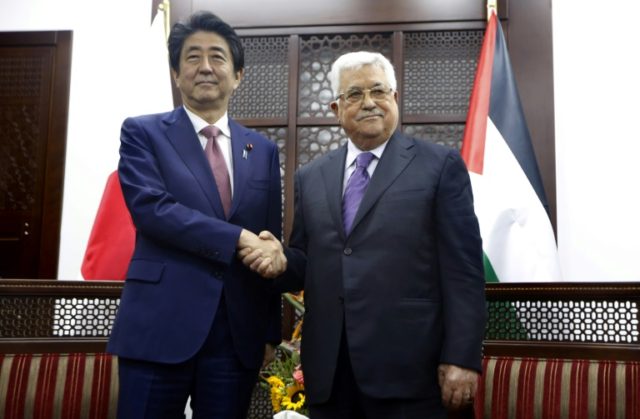 Japanese PM Abe meets Palestinian president in Ramallah