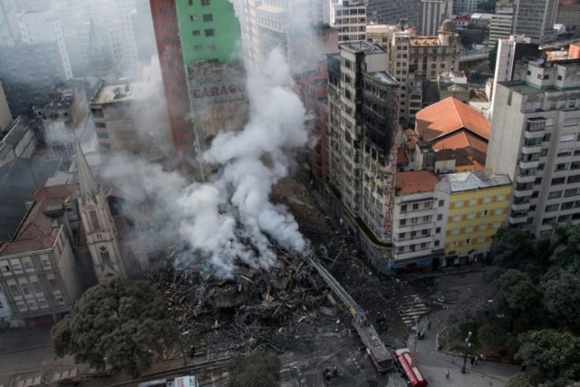 49 missing in Sao Paulo blaze building collapse: firefighters