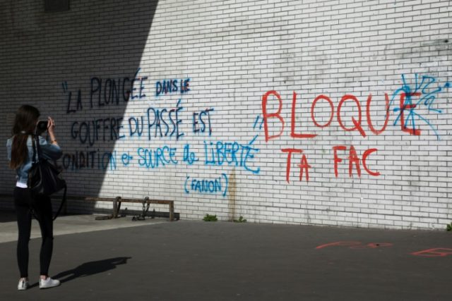 Anger on the barricades at France's student sit-ins