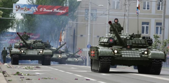 Ukraine rebels parade banned tanks on Victory Day