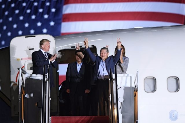 Trump welcomes Americans freed by North Korea back to the US