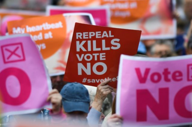 Irish anti-abortion activists rally ahead of abortion vote