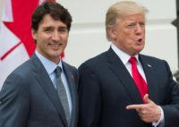Canadian Prime Minister Justin Trudeau, left, and US President Donald Trump discussed ongoing negotiations to revamp the North American Free Trade Agreement Canadian Prime Minister Justin Trudeau, left, and US President Donald Trump discussed ongoing negotiations to revamp the North American Free Trade Agreement