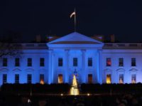 Americas AI Future In this April 2, 2017, file photo, the White House is lit with blue lights in honor of World Autism Awareness Day in Washington. Top U.S. tech executives and researchers are gathering at a White House summit, Thursday, May 10, 2018, to press Trump administration officials on investing in artificial intelligence and crafting policies they hope will strengthen the economy without displacing jobs. (AP Photo/Alex Brandon, File) Tech leaders push for more White House focus on AI
