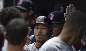 Red Sox's Mookie Betts slugs three homers in single game for second time this season
