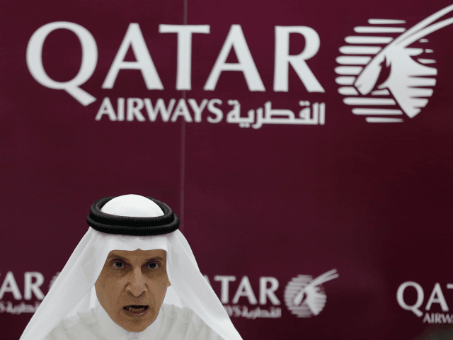 Qatar Airways Chief Executive Officer Akbar al-Baker talks during a press conference in Du