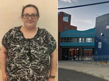 Amanda Richardson, a humanities teacher, has been removed from her job at the LINC High School in Philadelphia amid accusations that she took bribes from students in exchange for better grades. (The LINC/Google Maps)