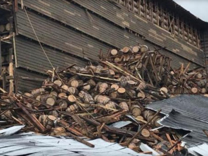 A Kentucky building housing thousands of barrels of aged bourbon collapsed on Friday, send