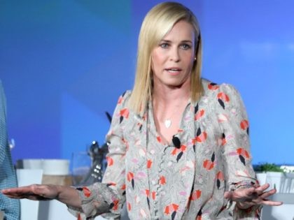 Chelsea Handler speaks onstage at the Chelsea Handler and Chef Jose Andres Heat Up The Kit