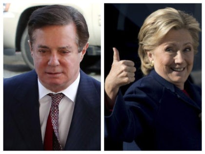 Collage of Paul Manafort and Hillary Clinton