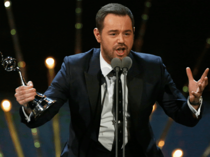 LONDON, ENGLAND - JANUARY 20: Danny Dyer wins the award for Best Serial Drama Performance